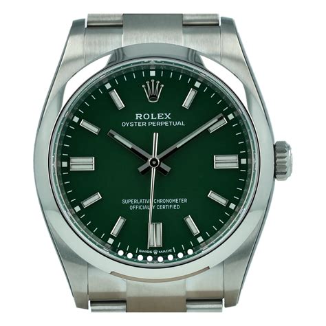 rolex green dial 36mm|Rolex green dial watch price.